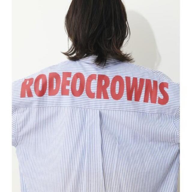 RODEO CROWNS(ロデオクラウンズ)の【新品未使用】RODEO CROWNSストライプシャツ レディースのトップス(シャツ/ブラウス(半袖/袖なし))の商品写真