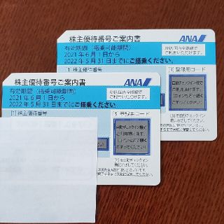 エーエヌエー(ゼンニッポンクウユ)(ANA(全日本空輸))のANA 株主優待　2枚　5月31日まで有効(その他)