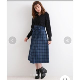 マジェスティックレゴン(MAJESTIC LEGON)の【新品】♡マジェスティックレゴンブラウンチェックロングスカート(ロングスカート)