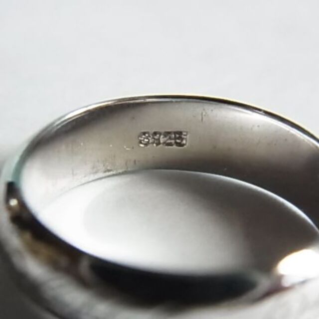 未使用品SVシルバー925リング指輪9号アルファベット刻印男性メンズレディース レディースのアクセサリー(リング(指輪))の商品写真