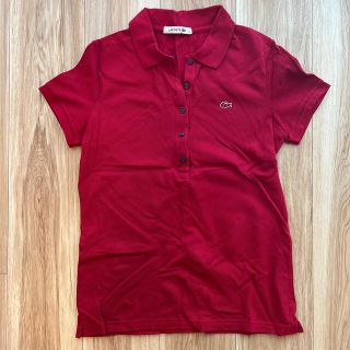 ラコステ(LACOSTE)のラコステ　ポロシャツ　赤　レッド(ポロシャツ)