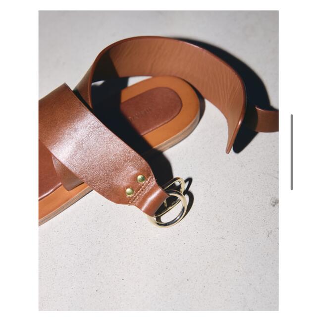 きましたが TODAYFUL Flat Belt Sandals ブラウンSの通販 by 断捨離中 特別 todayful Flat Sandals Belt サンダル