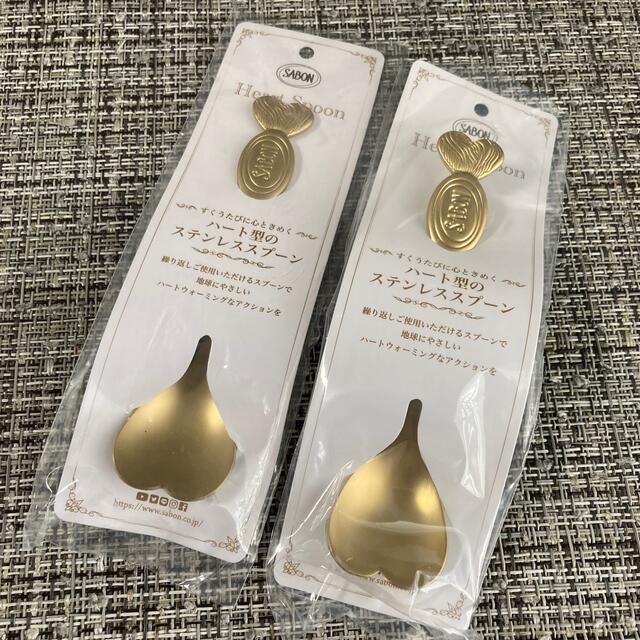 SABON(サボン)のサボンSABON ハート型ステンレススプーン2個セット　洗顔　ボディケアに！ コスメ/美容のコスメ/美容 その他(その他)の商品写真