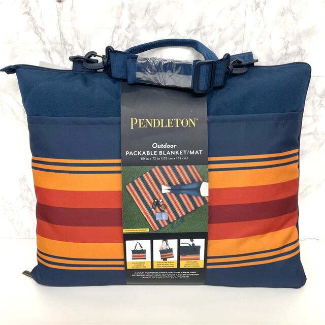 PENDLETON(ペンドルトン)のPENDLETON ペンドルトン アウトドア レジャーシート ネイビー スポーツ/アウトドアのアウトドア(その他)の商品写真