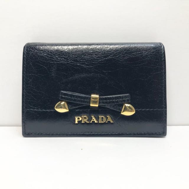 PRADA(プラダ) 名刺入れ - 黒 レザー