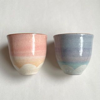 アフタヌーンティー(AfternoonTea)の未使用 アフタヌーンティー 湯呑み カップ 美濃焼 ブルー ピンク 各1個(グラス/カップ)