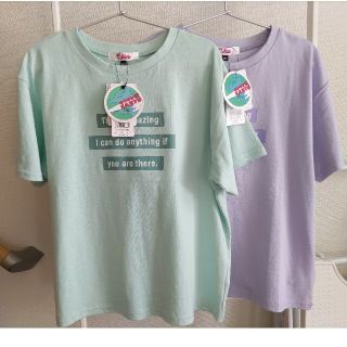 ピンクラテ(PINK-latte)の【新品】2枚セット　140（xxs）オーガニックコットンTシャツ(Tシャツ/カットソー)