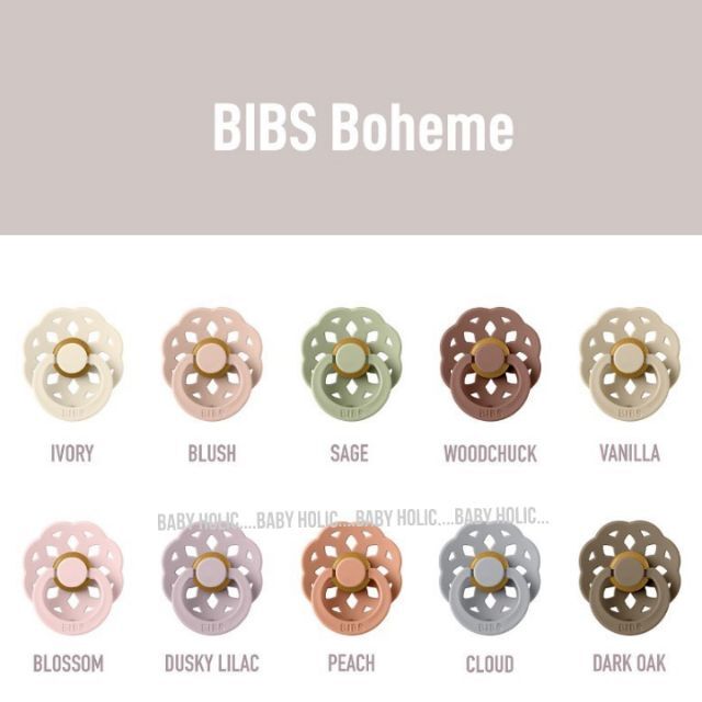 【BIBS Boheme】おしゃぶりBlossom 0-6m/6-18m キッズ/ベビー/マタニティの授乳/お食事用品(その他)の商品写真