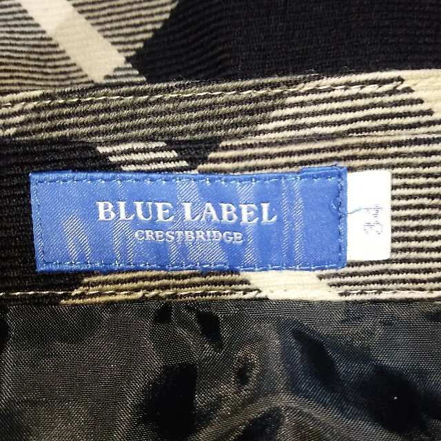 BLUE LABEL CRESTBRIDGE(ブルーレーベルクレストブリッジ)の【希少サイズ34】ブルーレーベルクレストブリッジ　ウールスカート レディースのスカート(ミニスカート)の商品写真