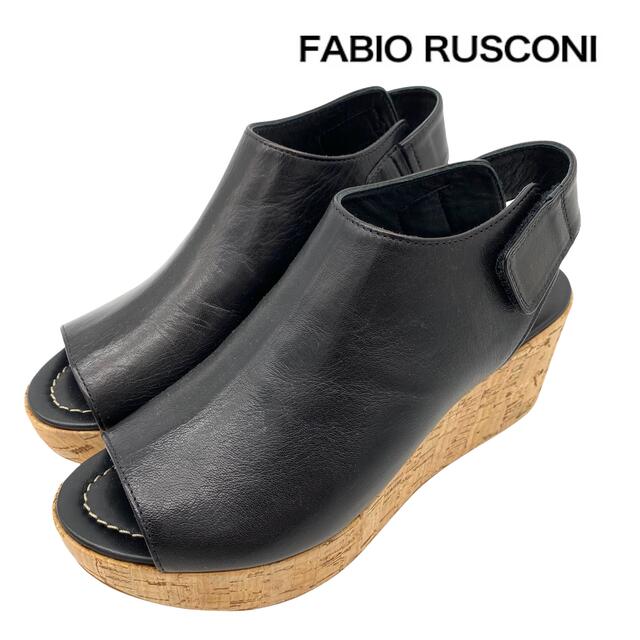 【美品】FABIO RUSCONI ファビオルスコーニ サンダル 黒 23.5