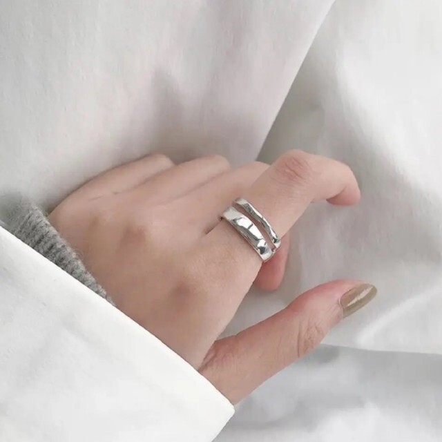 大人気　新品　シルバー　リング　韓国　おしゃれ　指輪　メンズ メンズのアクセサリー(リング(指輪))の商品写真