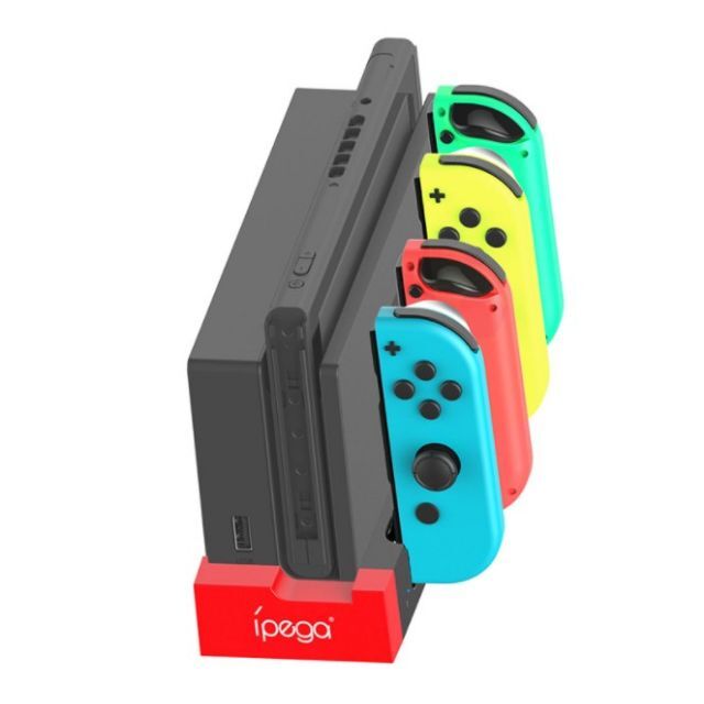 【最新型】Switch Joy-Con4台同時充電スタンド/有線可/指示LED エンタメ/ホビーのゲームソフト/ゲーム機本体(その他)の商品写真