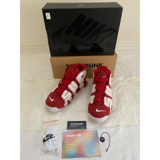 ナイキ(NIKE)のSUPREME×NIKE AIR MORE UPTEMPO シュプテン 28.5(スニーカー)