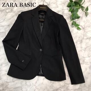ザラ(ZARA)のZARA BASIC ジャケット 黒 リクルート フォーマル シンプル(テーラードジャケット)