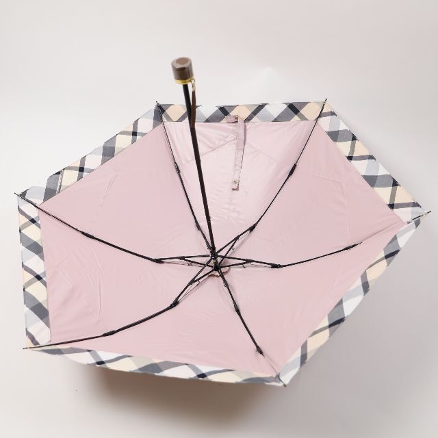 BLUE LABEL CRESTBRIDGE(ブルーレーベルクレストブリッジ)の新品 ブルーレーベル チェック折りたたみ傘  晴雨兼用 50cm 8862 レディースのファッション小物(傘)の商品写真
