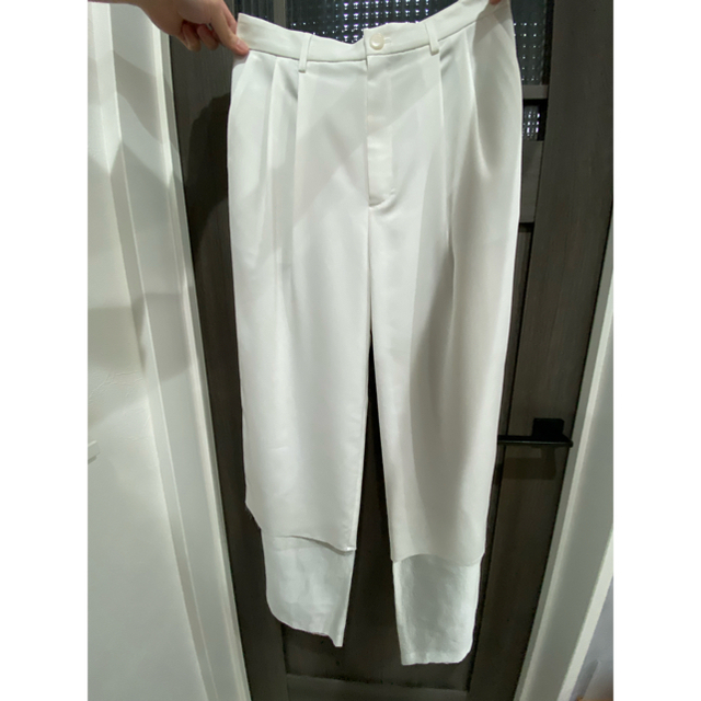 サントスピンク ルシェルブルー ふじあみ contrasting fabric pants
