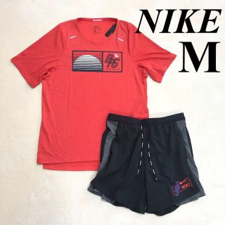 ナイキ(NIKE)のM メンズ　ランニングウェア　ナイキ　ランニングセットアップ　メンズ　スポーツ(Tシャツ/カットソー(半袖/袖なし))