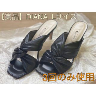 ダイアナ(DIANA)の【美品】DIANA  サンダル(ブラック、Lサイズ)(サンダル)