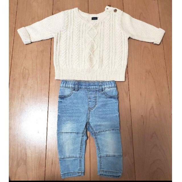 babyGAP(ベビーギャップ)のベビー服　ニット　セーター　デニム　70cm　H&M　ベビーギャップ キッズ/ベビー/マタニティのベビー服(~85cm)(ニット/セーター)の商品写真