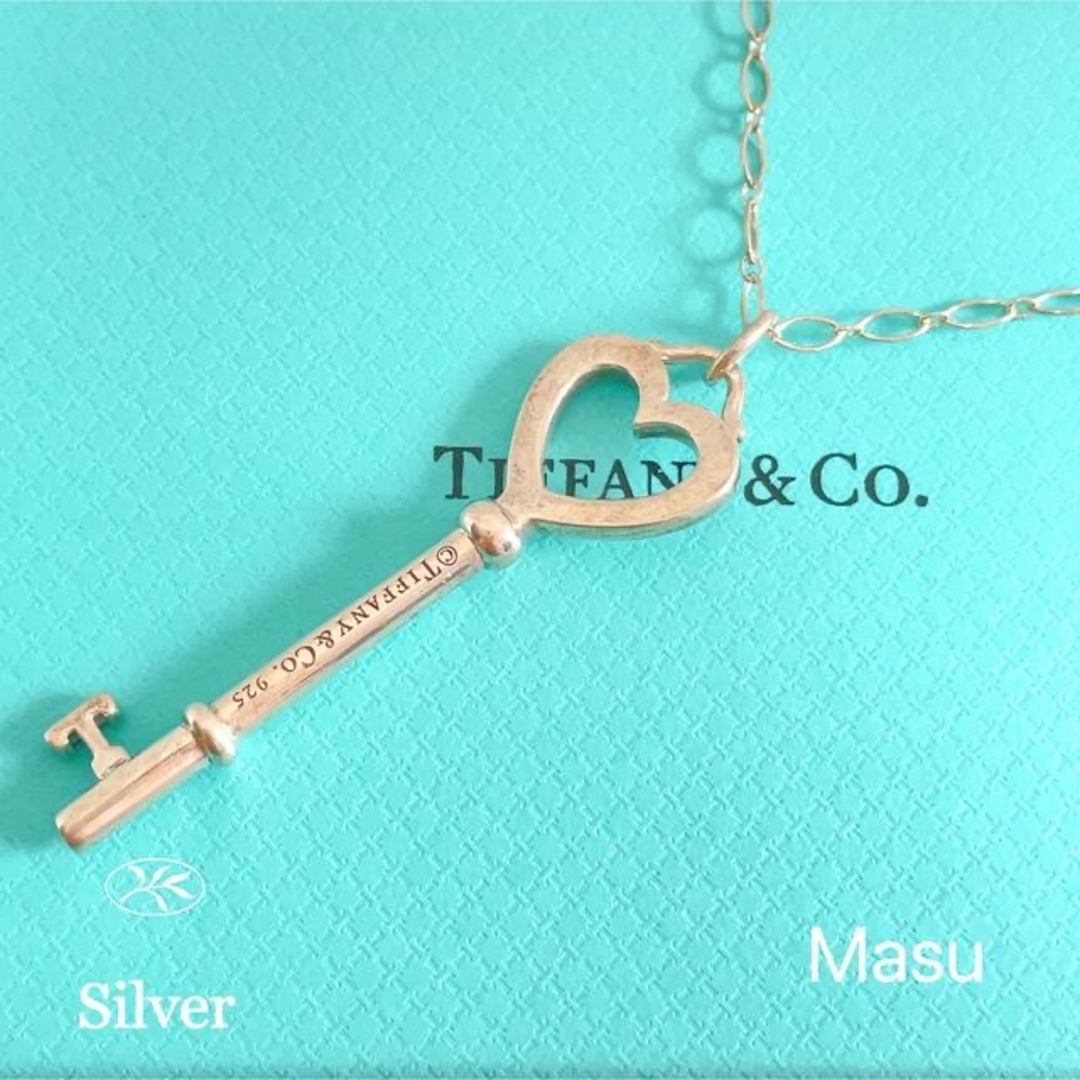 TIFFANYu0026Co.ティファニーハートキーオーバルリンクチェーンネックレス-