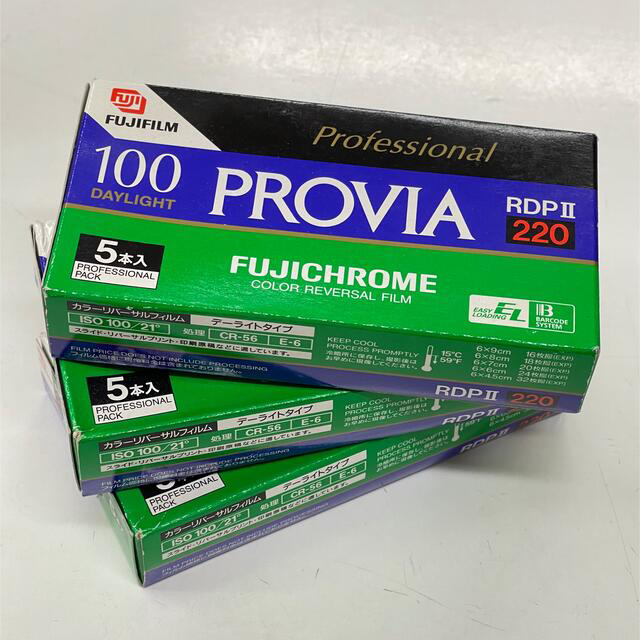期限切れーFUJIFILM PROVIA 220 /ISO 100【5本入】３箱
