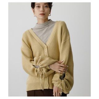 アズールバイマウジー(AZUL by moussy)のazulbymoussy ARM DRAWSTRING CARDIGAN(カーディガン)