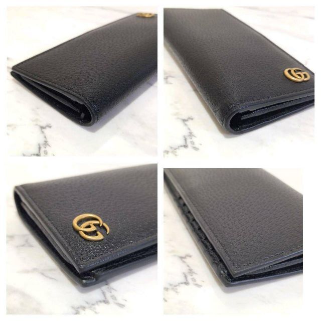 ☆超美品☆GUCCI グッチ 二つ折り 長財布 マーモント レザー 男女兼用