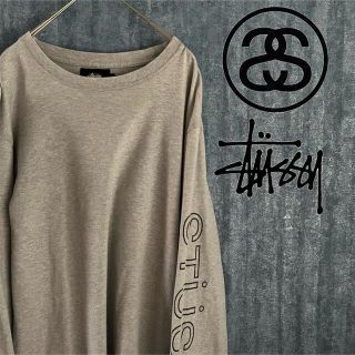 ステューシー(STUSSY)のSTUSSY  日本製　90's 袖プリントロゴ　長袖Tシャツ　カットソー(Tシャツ/カットソー(七分/長袖))