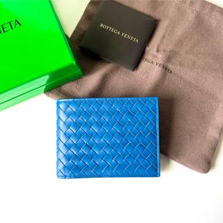ボッテガ(Bottega Veneta) 折り財布(メンズ)（ブルー・ネイビー/青色系 