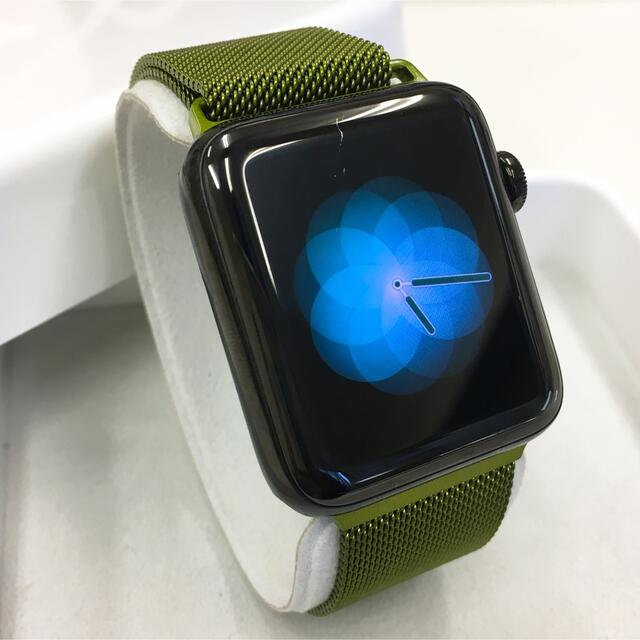腕時計(デジタル) アップルウォッチ 2 ブラックステンレス 42mm Apple 