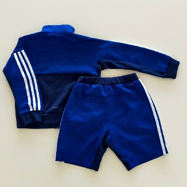 adidas(アディダス)のアディダス　adidas　110 ジャージ上下　短パン　男の子　スポーツ　運動 キッズ/ベビー/マタニティのキッズ服男の子用(90cm~)(ジャケット/上着)の商品写真