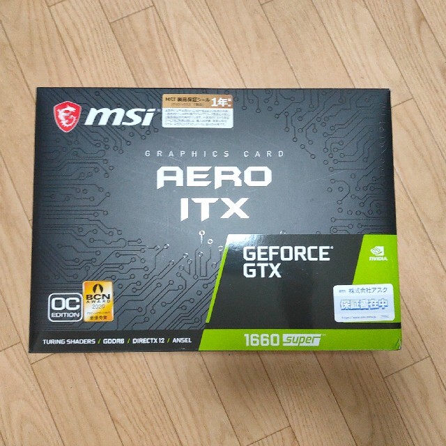 MSI GeForce GTX1660 SUPER AERO ITX　品