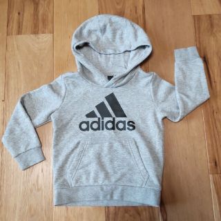 アディダス(adidas)の★美品★アディダスadidas パーカースウェット110㎝グレー(Tシャツ/カットソー)