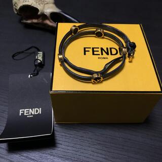 FENDI フェンディ　ブレスレット　チョーカー　レザー　ブラック　黒　箱あり