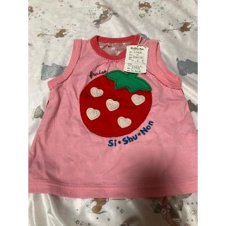 シシュノン(SiShuNon)のシシュノン　新品　95cm タンクトップ　夏服　いちご　女の子　春服　ベビー(Tシャツ/カットソー)