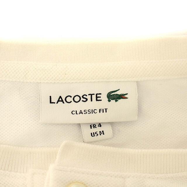 LACOSTE(ラコステ)のラコステ LACOSTE Tシャツ ヘンリーネック 鹿の子 半袖 M 白 メンズのトップス(Tシャツ/カットソー(半袖/袖なし))の商品写真