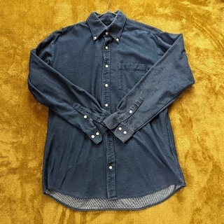 アオキ(AOKI)のLes Mues 長袖 紺色 ボタンダウンシャツ(シャツ)