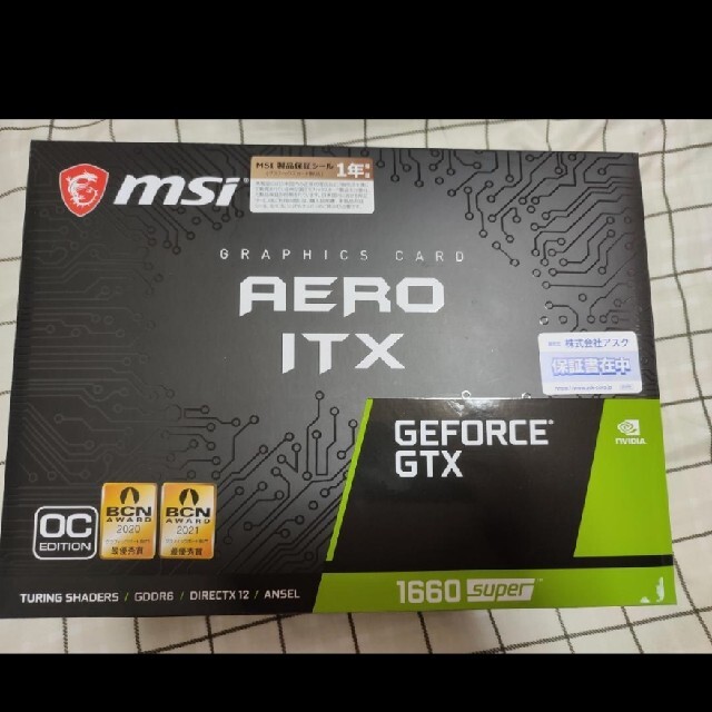 MSI GEFORCE GTX 1660 SUPER AERO ITX OC スマホ/家電/カメラのPC/タブレット(PCパーツ)の商品写真