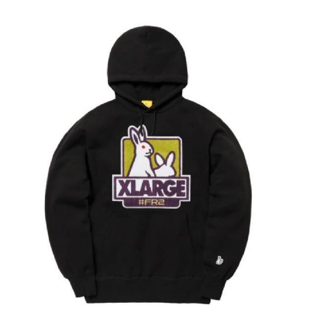 XLARGE × FR2  Fxxk Icon Hoodie 即完売 XL 黒