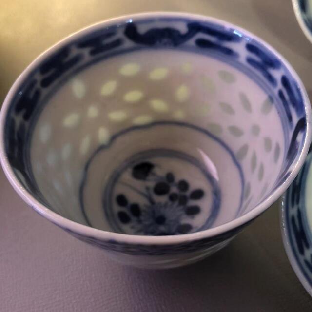 H654、中国美術 康煕年製  湯呑み 茶道具 茶器 5個セット 2