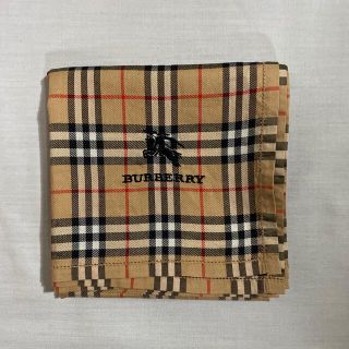 バーバリー(BURBERRY)のバーバリー　ハンカチ　未使用品　ベージュチェック　ホース刺繍　#1661(ハンカチ)