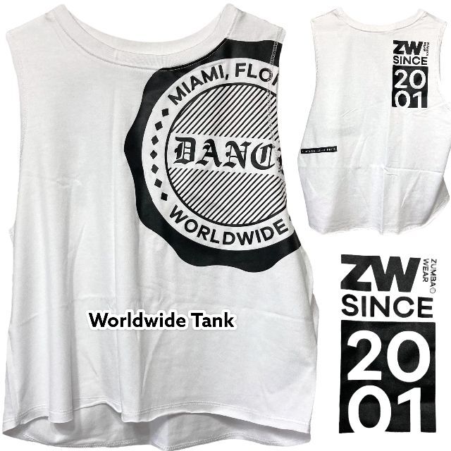 Zumba(ズンバ)のZumba ズンバ WORLDWIDE TANK ワールドワイドタンク S スポーツ/アウトドアのスポーツ/アウトドア その他(ダンス/バレエ)の商品写真