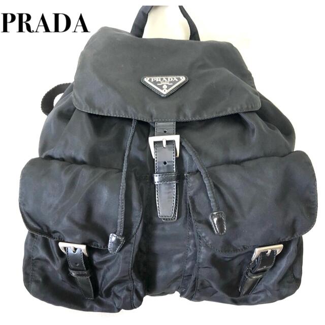 プラダバッグパックPRADA プラダ ナイロン リュック バッグパック ブラック 白タグ