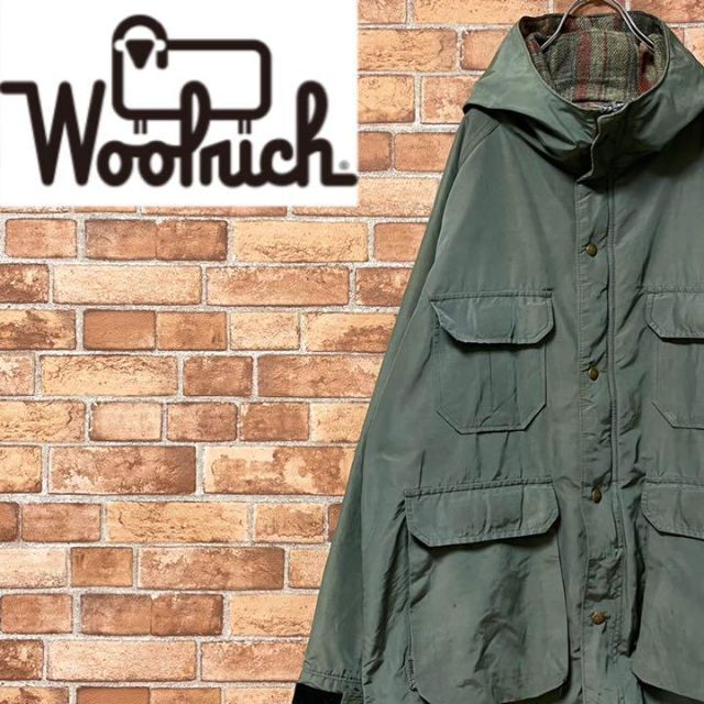 WOOLRICH(ウールリッチ)のウールリッチ　白タグ　マウンテンパーカー　ジップアップジャケット　モスグリーン メンズのジャケット/アウター(マウンテンパーカー)の商品写真