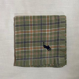 ポロラルフローレン(POLO RALPH LAUREN)のラルフローレン　ハンカチ　未使用品　グリーン　ポニー刺繍　#1663(ハンカチ/ポケットチーフ)