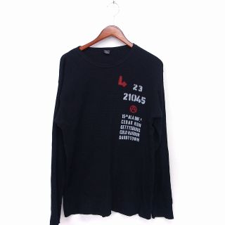 アヴィレックス(AVIREX)のアヴィレックス AVIREX プリント Tシャツ カットソー 長袖 丸首 (Tシャツ/カットソー(七分/長袖))