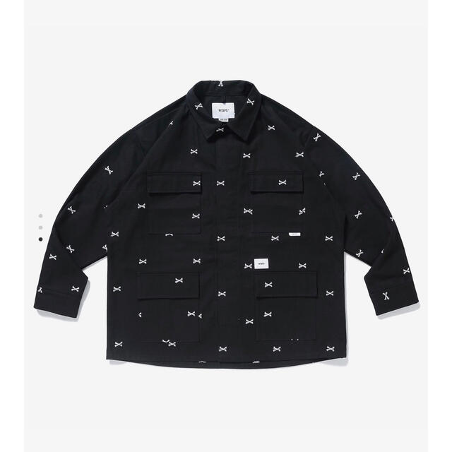 22SS WTAPS JUNGLE 01 LS BLACK CROSSBONE