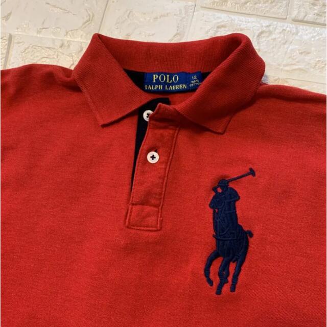 Ralph Lauren(ラルフローレン)の150 12  ラルフローレン　ビッグポニー　赤のポロシャツ キッズ/ベビー/マタニティのキッズ服男の子用(90cm~)(Tシャツ/カットソー)の商品写真