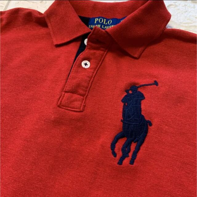 Ralph Lauren(ラルフローレン)の150 12  ラルフローレン　ビッグポニー　赤のポロシャツ キッズ/ベビー/マタニティのキッズ服男の子用(90cm~)(Tシャツ/カットソー)の商品写真