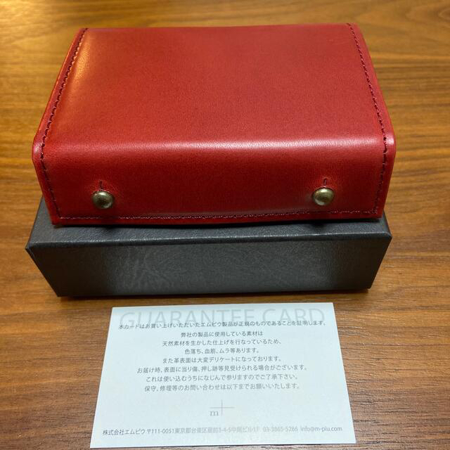 エムピウ m+ ミッレフォッリエ2 P25 BU rosso ロッソ 未使用 - 折り財布 エムピウ m+ ミッレフォッリエ2 P25 BU rosso ロッソ 未使用 - 折り財布